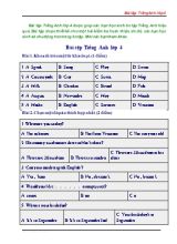 Bài tập luyện Tiếng Anh Lớp 4